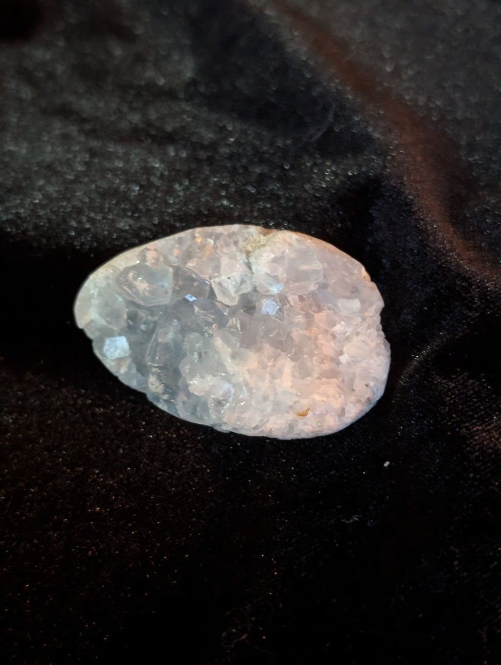 Natural Celestite Crystal Cluster | Pale Blue Druzy Specimen