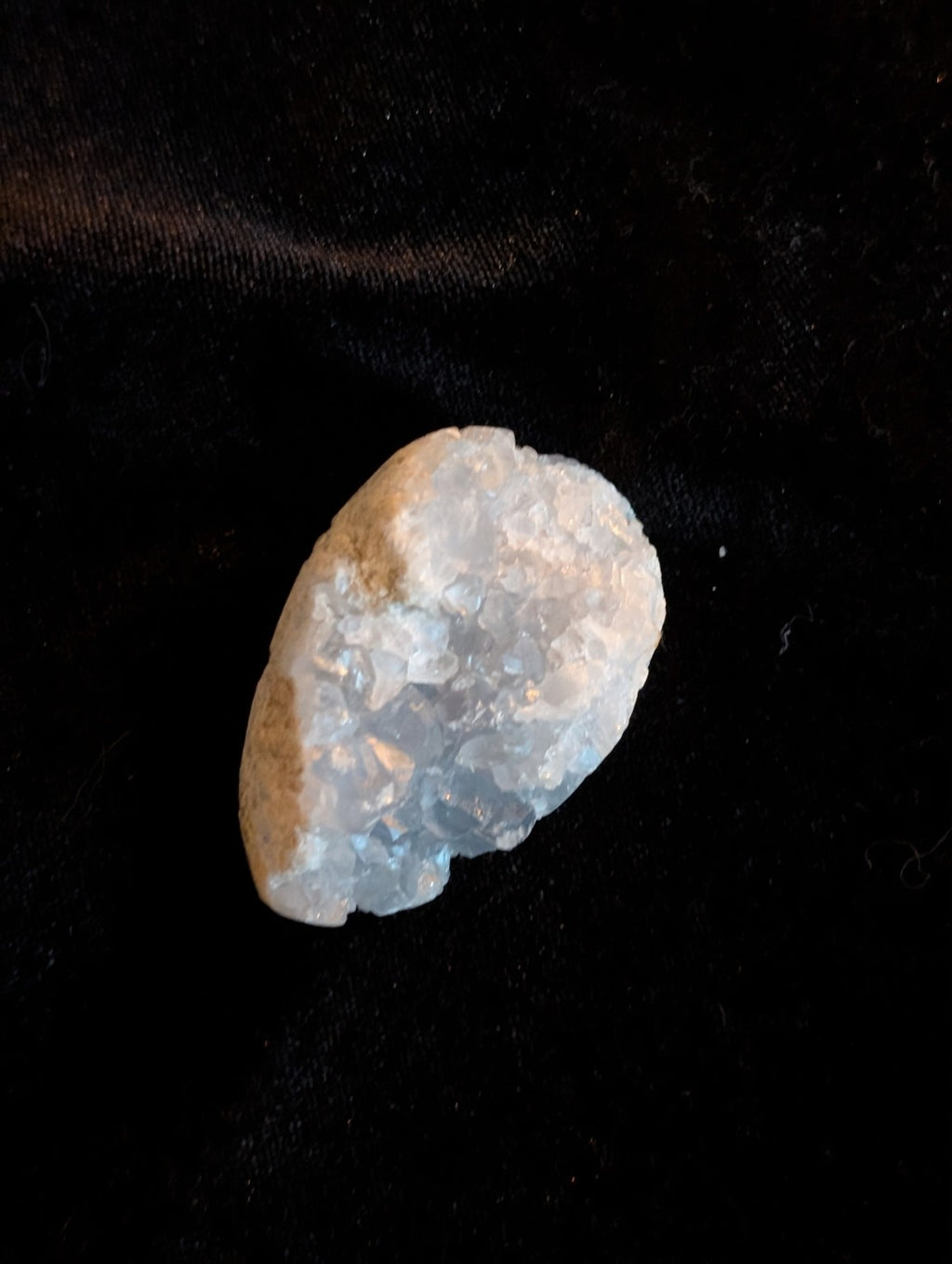 Natural Celestite Crystal Cluster | Pale Blue Druzy Specimen